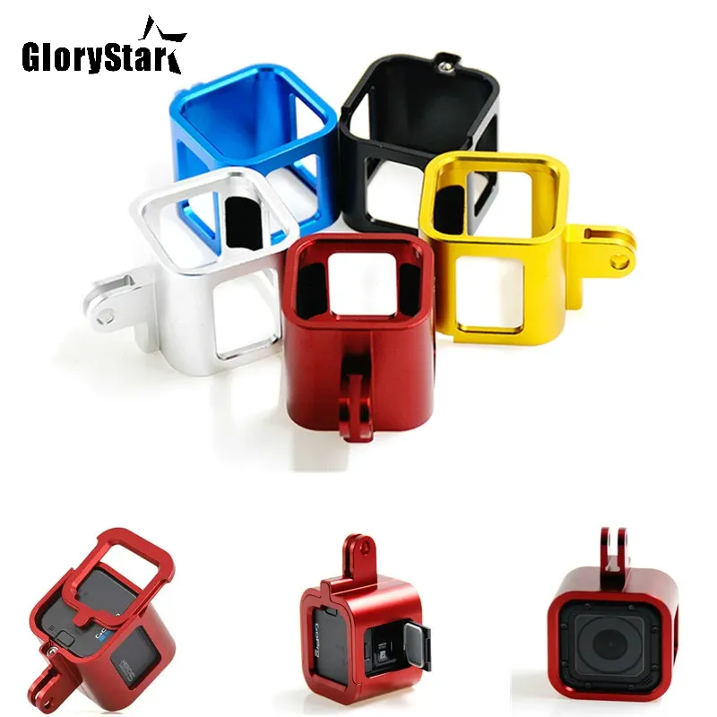 Kameror Glorystar Aluminium Alloy Accessories for GoPro Hero 4/5 Session Camera Protector Frame Housing Case for Go Pro 4s Mount