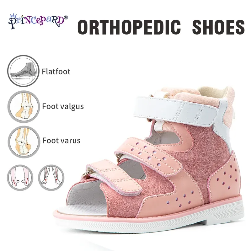 Sneaker Princepard Orthopedic Kids Kids Sandals for Boys Girls Summer Op Op Op Apco di supporto per l'arco correttivo Scarpe per bambini First Walk Thomas Sole