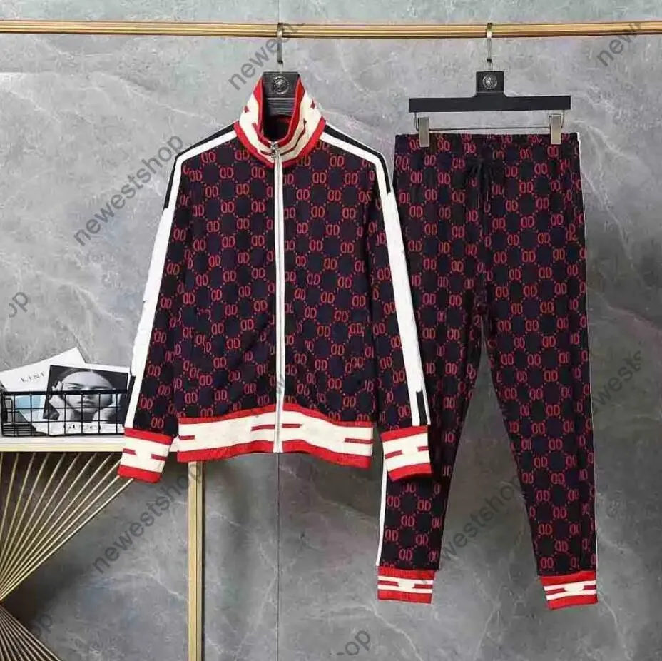 Европа парижский дизайнер Mens Track -Suits Luxury Men Sport Sport Suit Zipper Печать