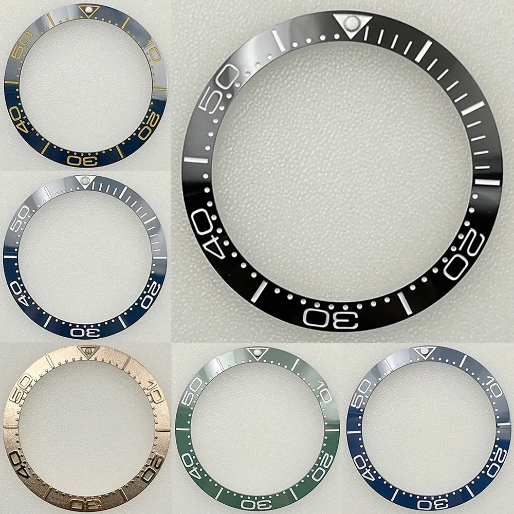 Kit 38mm Titta på Bezels Replacement Green Luminous Sloped Ceramic Bezel Case Ring Mouth Men Watch Accessories Repair Part