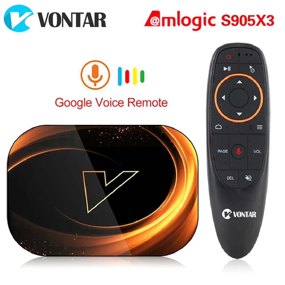 Box Vontar X3 4GB 128GB 8K Smart Android 9.0 TV Box Android 9 Amlogic S905x3 WiFi 1080p 4K Google Player Set Top Box 4G 64G