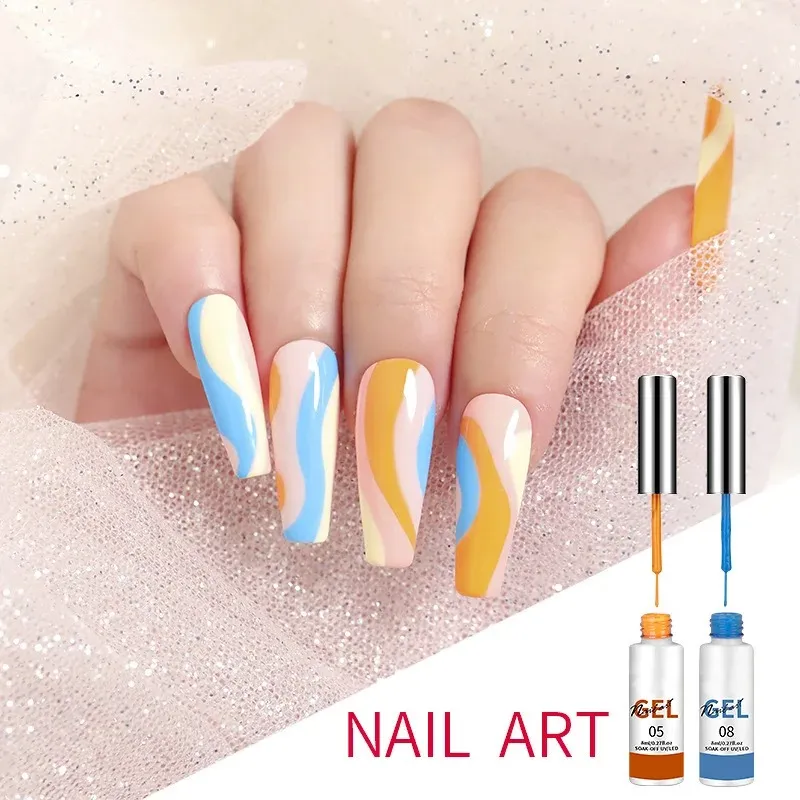 Nail Art Gel Polish Kit Soak Off UV/LED Semi Permanent Varnish Gel Nail Polish Lacquer Salon Painting Designs