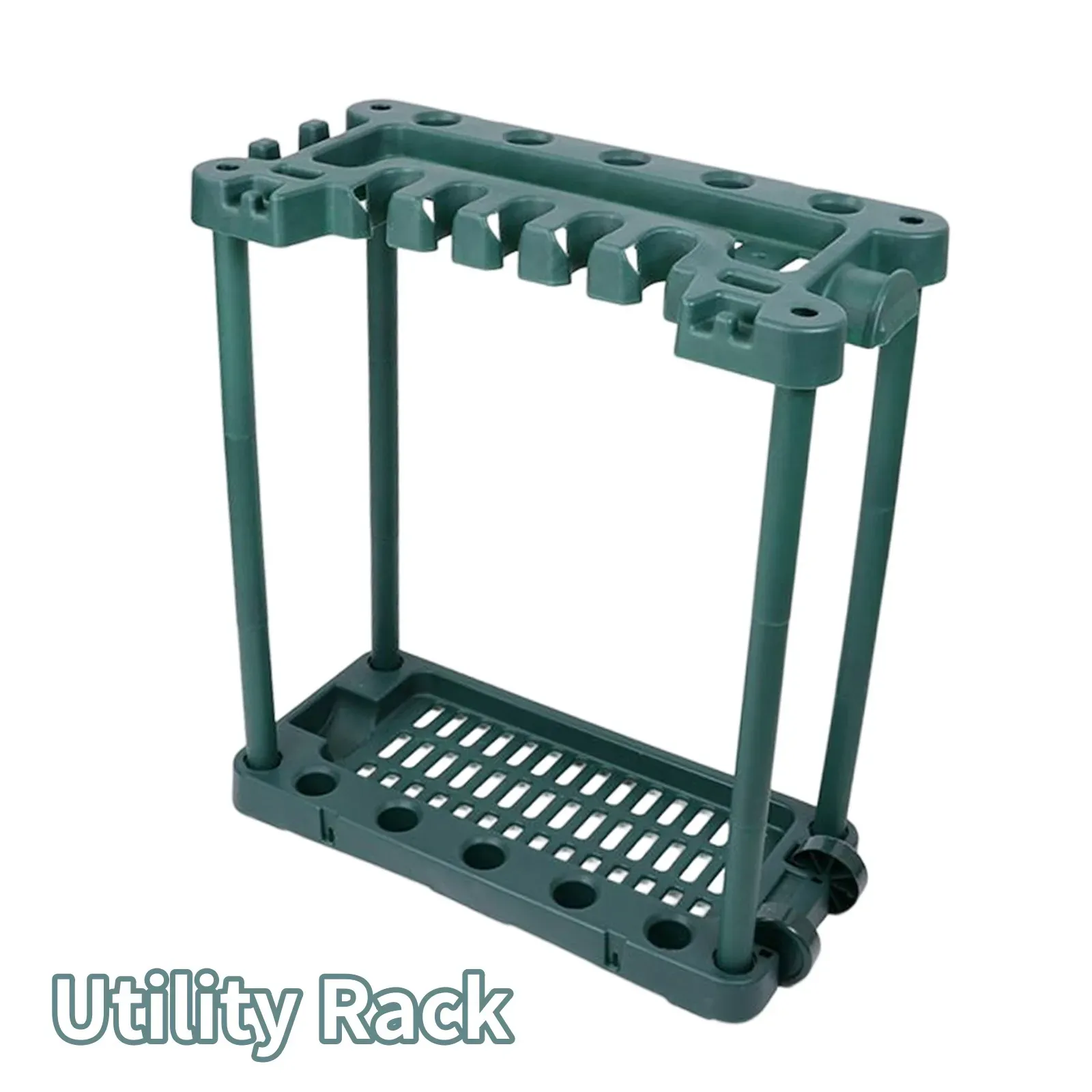 Organisateur d'outils de jardin de racks Shelt Rakes Hanger Organisateur Grand outils faciles à assembler avec porte-roule