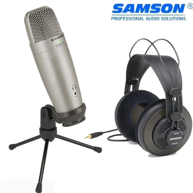 Microphones Original Samson C01U Pro Samson SR850 Casque USB Microphone Condenseur pour l'enregistrement professionnel