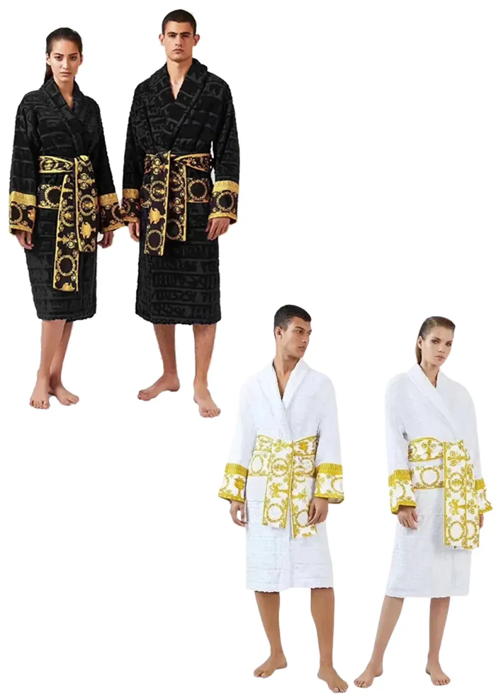 Luxury Fashion Sexy Men s Ladies Lounge Women s Sleep Unisex Men s Cotton pajamas Night High Quality bathrobes Designer robes