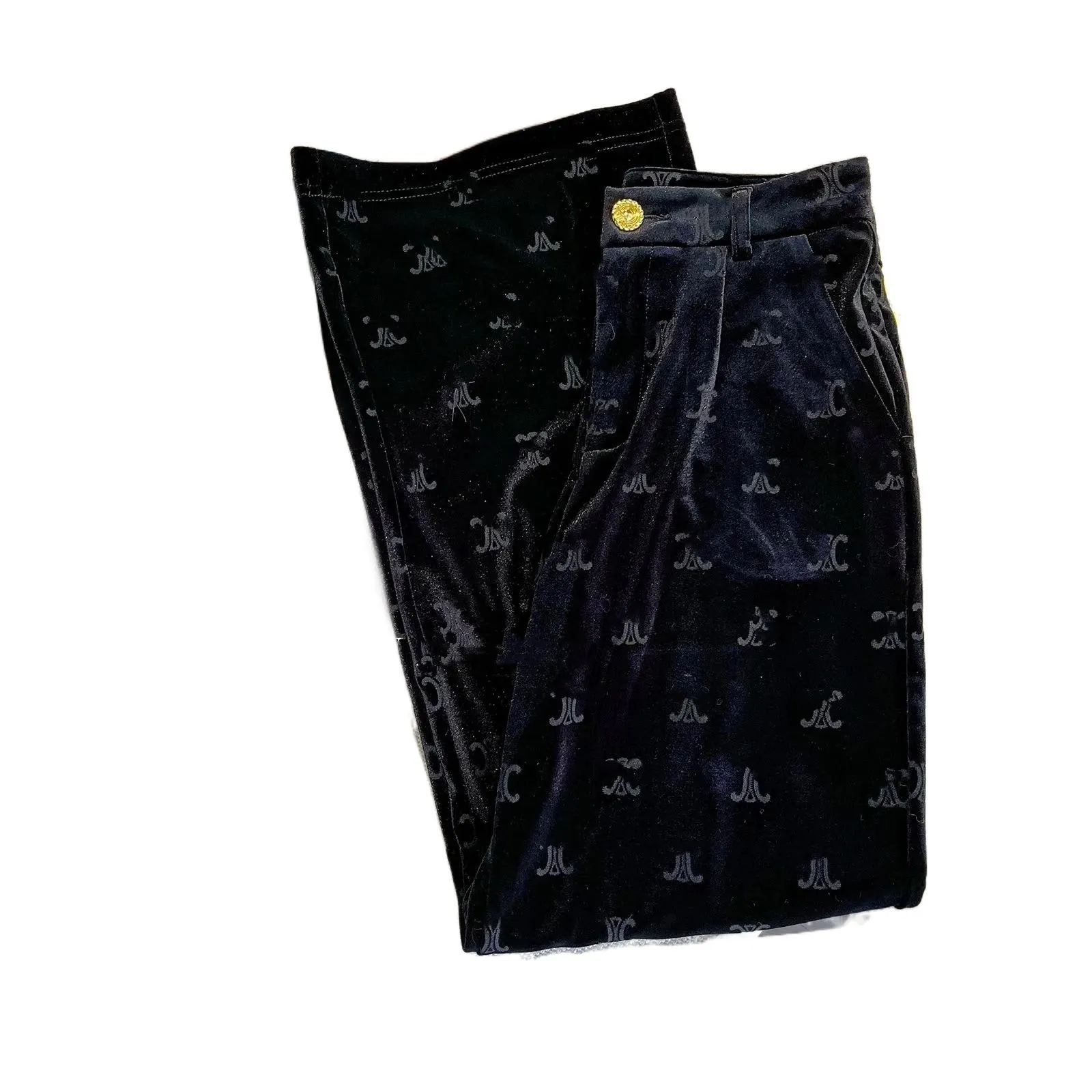 Nuovo design Lettera logo femminile Jacquard High Waist Tessuto in tessuto pantaloni sciolti SMLXLXXL3XL