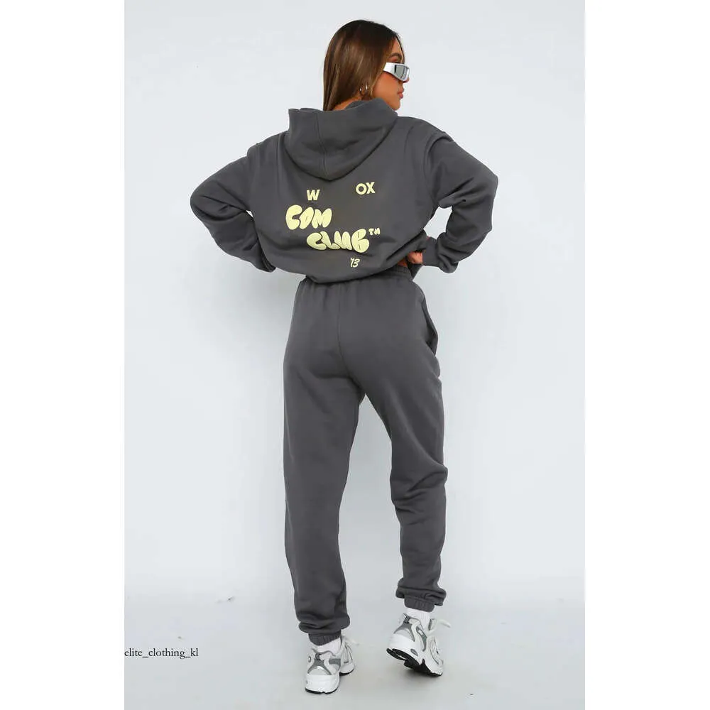 White Foxx Designer White Women Tracksuits Two Pieces Hoody Pants With Ladies Loose Jumpers Woman kläder 788 Whitefox Hoodie
