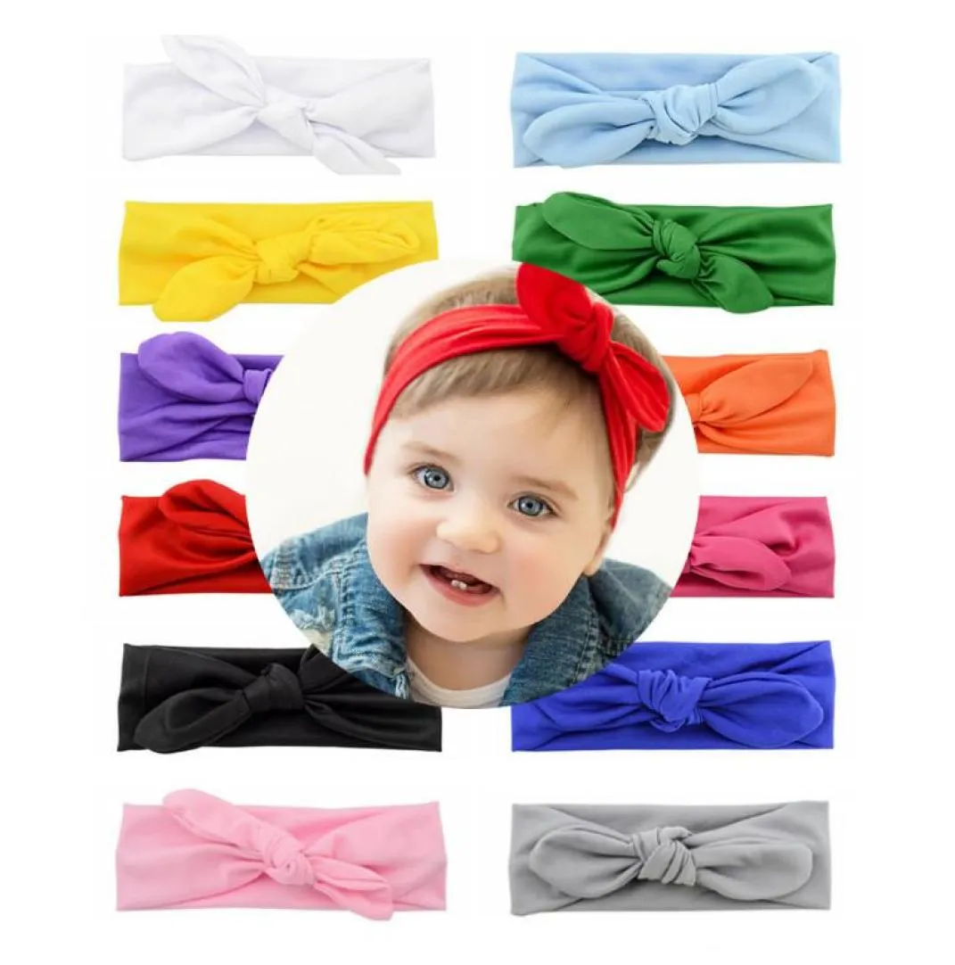 NOUVELLES BÉBRES GRILLES ENFANTS LABBOT EORPONS TURBAN BOWKNOT HEIRS Band accessoires Baby Bunny Ears Head Bandrette 5749290