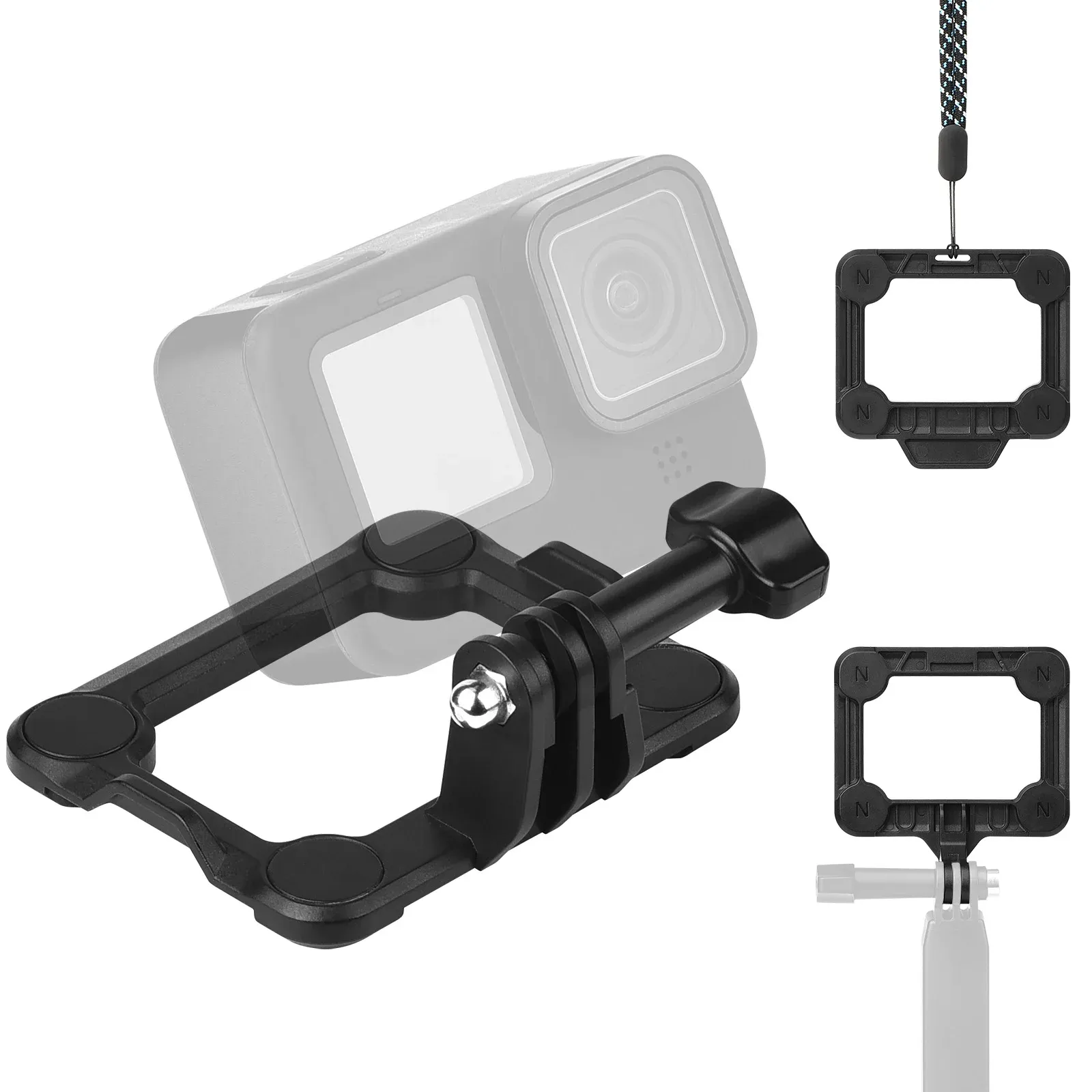 Telecamere Camalo Strong Magnetic Quick Installad Case Release Kit con montaggio articolare per la videocamera Action GoPro DJI Osmo