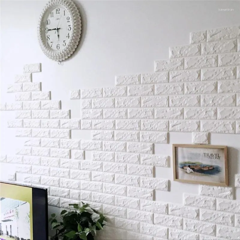 Wallpapers PE Foam 3D Wallpaper Home Decor Brick Pattern Waterproof Self Adhesive Wall Paper Bedroom Living Room Papel De Parede 50x50cm