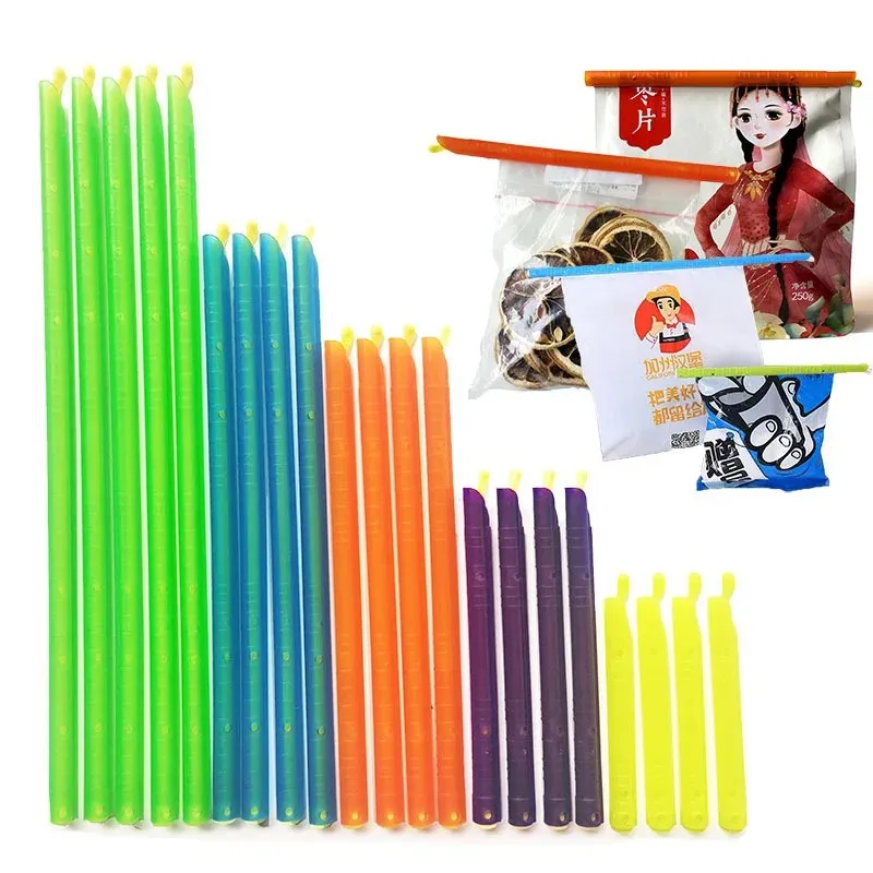 Plastic Bag Clips Food Sealed Sticks Kitchen Food Snack Grip Organizer Bag Seal Clip Rod Moisture-Proof Storage Clamp