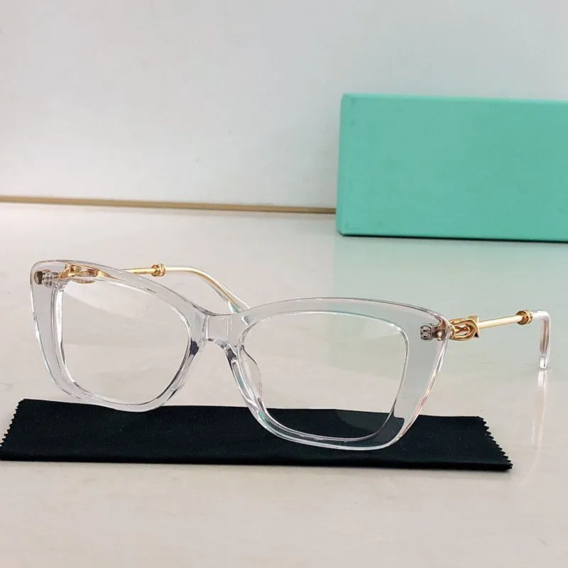 NOVO ELEGLANT Lady Butterfly Glasses Frame Fashion requintado Blugren Rinestone Decated Plank Fullrim 54-17-145 Para receita médica Caixa FullSet