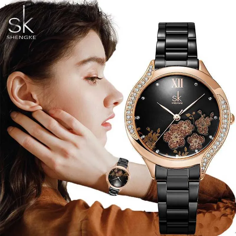 Women's Watches Shengke Fashion Design Womens es Original Elegant Womans Quartz Wristes Top Luxury Diamond Ladies Clock Drop shipping L46