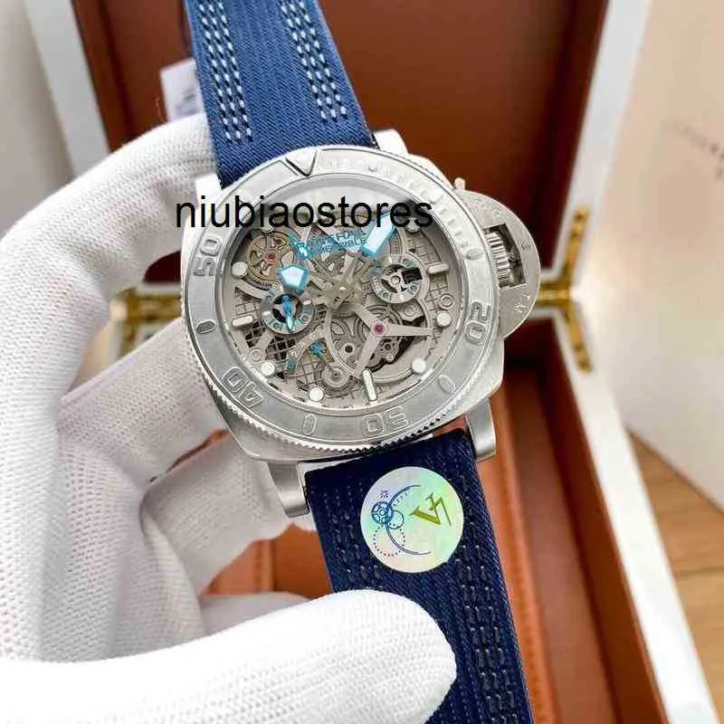 Movimento de luxo relógio mecânico Swiss Sapphire espelho de 47 mm de 13 mm de marca de marca de borracha importada Wrist ARDG 9O7I