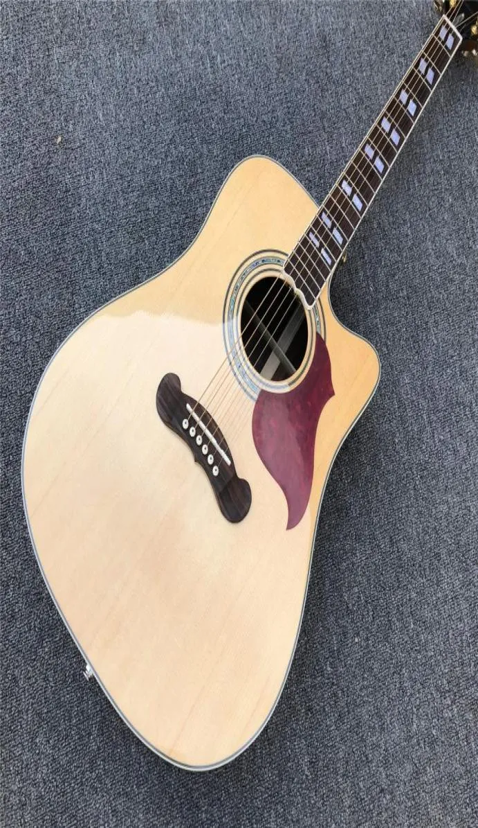 41quot Solid Spruce Cutawer Guitar Wood Woow de backwood e Sides Studio Deluxe Electric Guitarra1873656