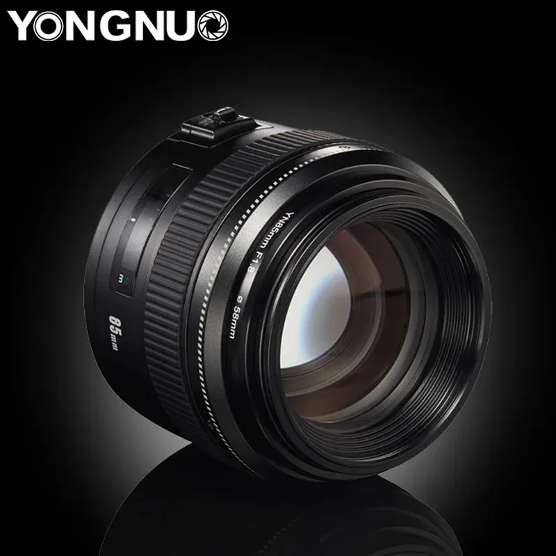 Aksesuarlar yongnuo yn85mm af f1.8 orta telefoto asal lens büyük diyafram diyaframı kanon nikon fullframe ve APSC kamera için sabit odak lens