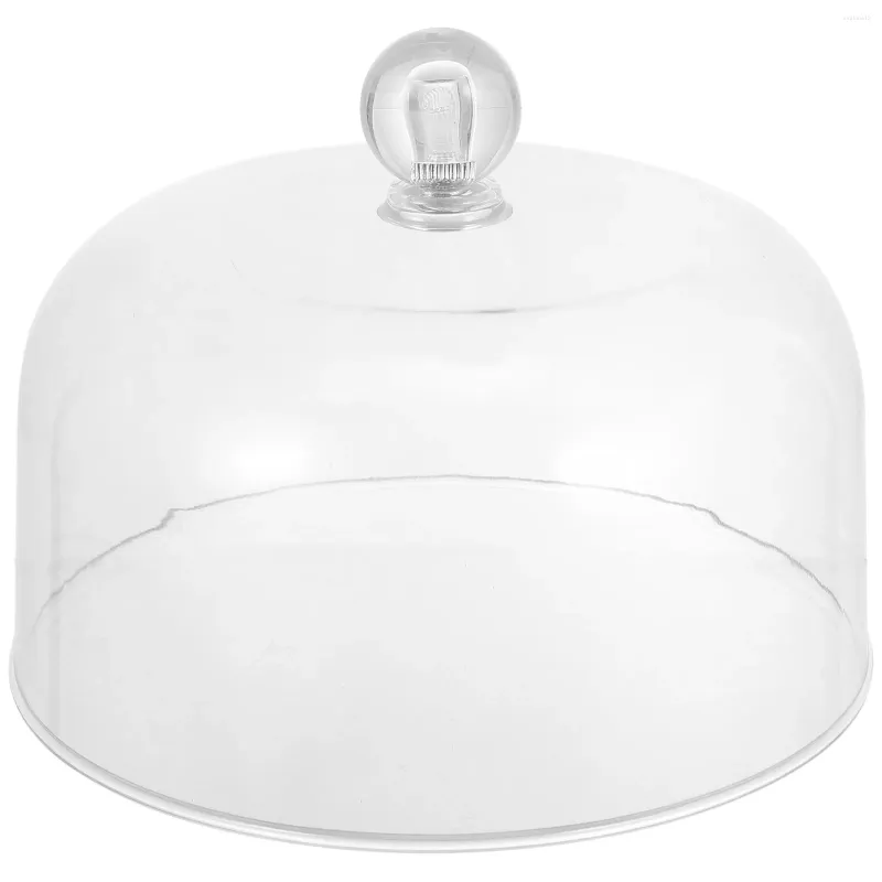 Conjuntos de utensílios de jantar que servem a tampa da poeira de plástico transparente de óculos de bolo exibição de bolo de tampa da forma de cúpula