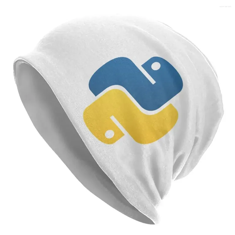 Baskarprogrammerare python symbolskallar mössor kepsar vinter stickning hatt unisex dator utvecklare programmering coder motorhuven hattar