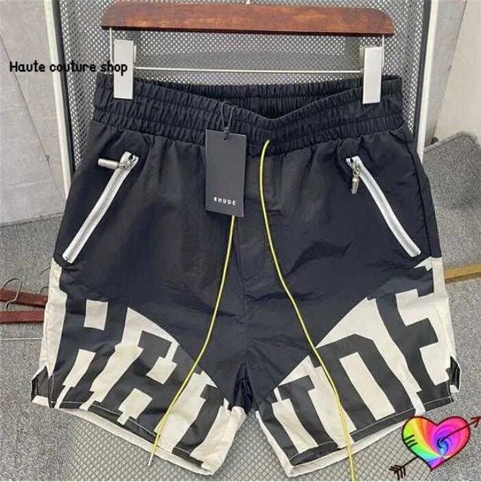 Black Rhude Mesh Shorts Homens Mulheres 1 Pílulas de Pílulas de Qualidade