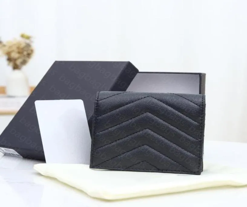 Designer Highquality Card Bag Short Clutchbag Coin Purse Business Holder 2021 Fashion Luxury Solid Zipper Long Wallet6456157