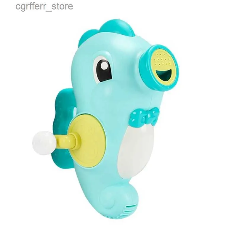 Baby Bath Toys Bath Toys Bathtub Seahorse Toy med bytebara vattenuttagslägen Tub Spray Sprinkler Pool Bathtime Game for Toddlers-Drop Ship L48