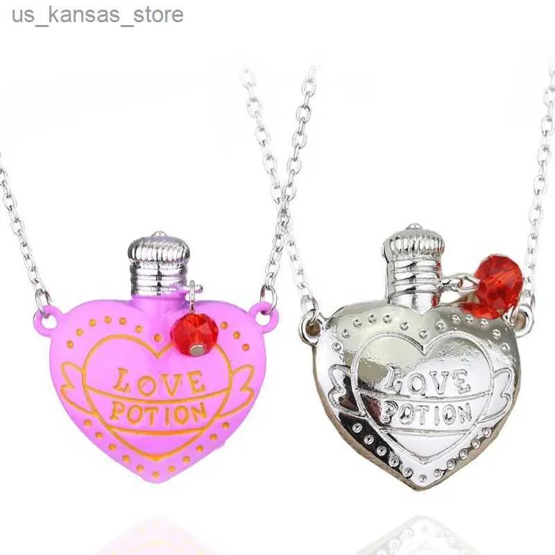 Colliers pendants Fashion Collier de coeur rose Collier pendent