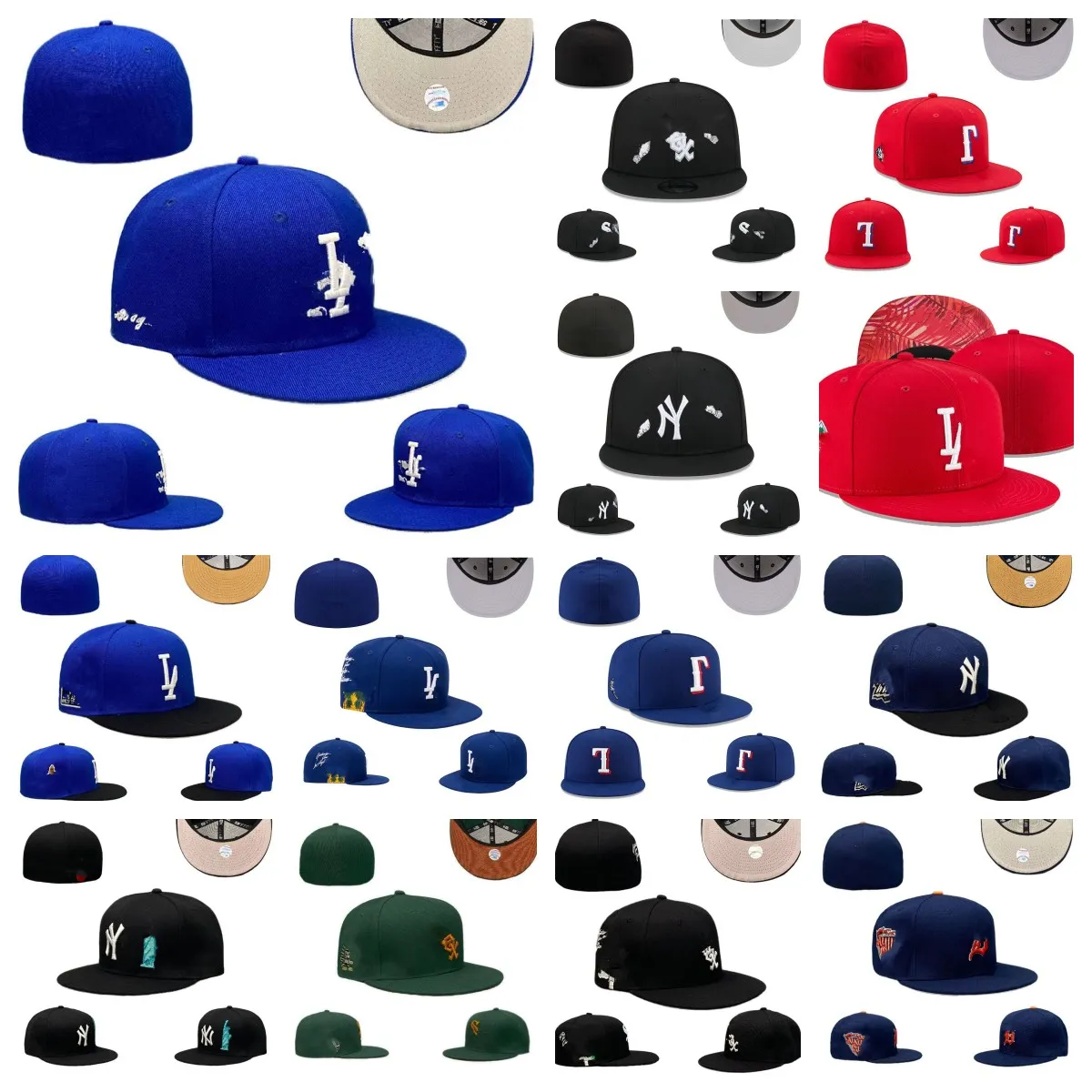 2024 Chapeaux ajustés de créateurs Snapbacks Chapeau ajusté Caps de baskball ajustés Tous l'équipe Logo Fashioncotton Rouge Black Outdoor Sports Broderie Unisexe Flat Flex Flex Taille 7-8