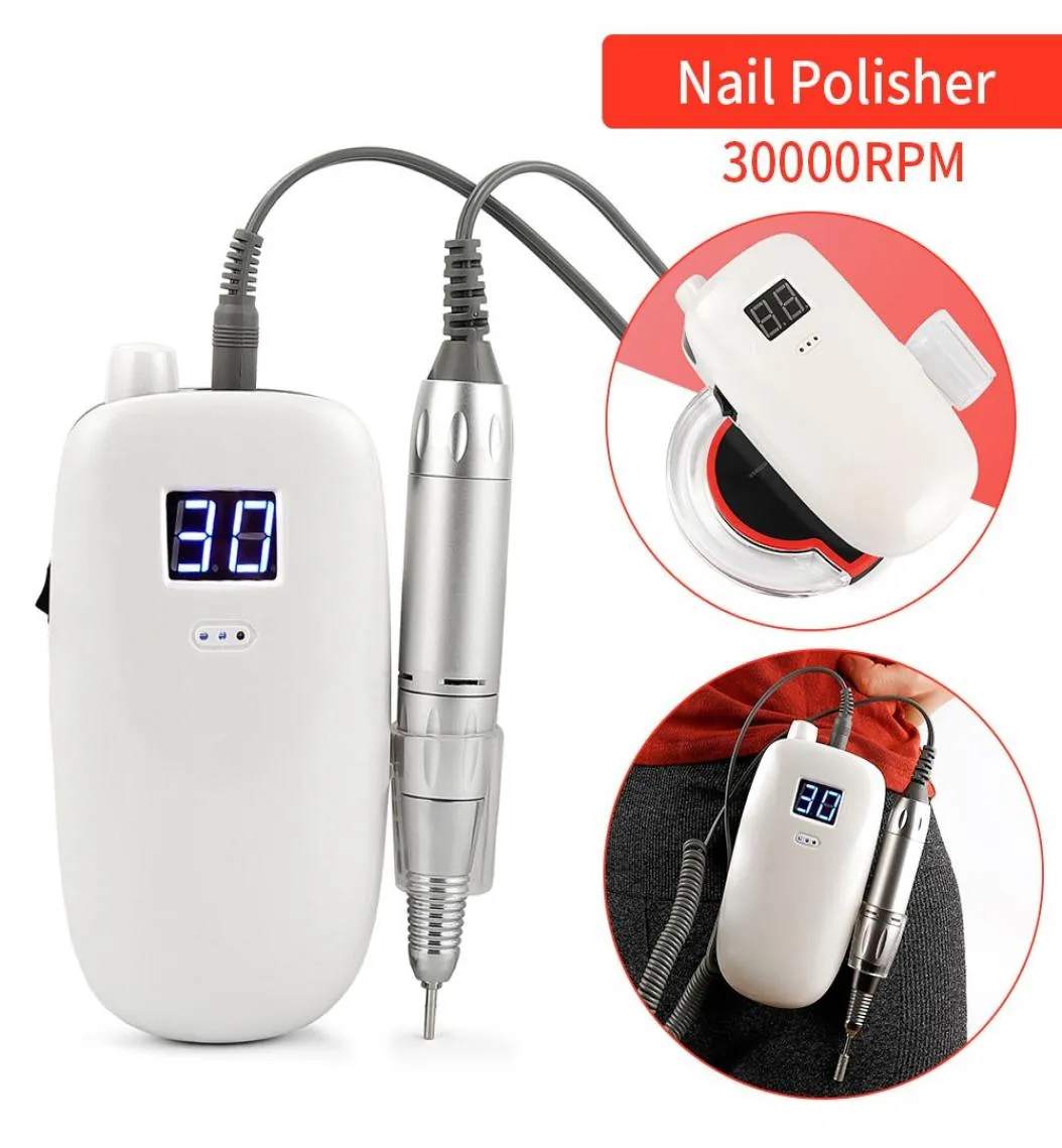 36W Nail Drill Machine Kit Professional Electric Nail Polisher Portable Wireless Charging Manicure Pedicure Nail Beauty Device1011409