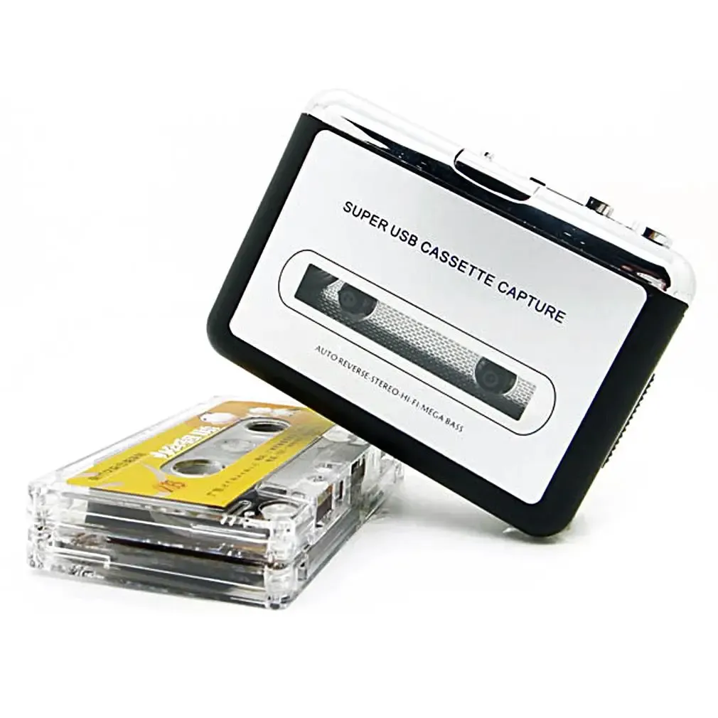 Gracze najwyższej jakości taśma przenośna USB2.0 do Super kaseta PC do MP3 Audio Music CD Digital Player Capure Recorder +słuchawki
