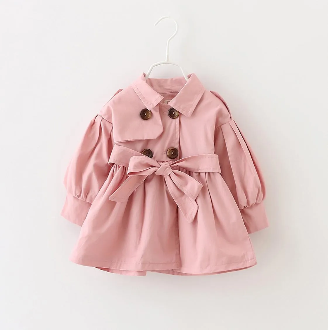 Baby Coats Nowonarodzone ubrania dla dziewczyn 2019 Autumn Bow Płaszcz Ubrania dla dzieci w wieku oderwania dziewczynki moda zimowa odzież 5422182