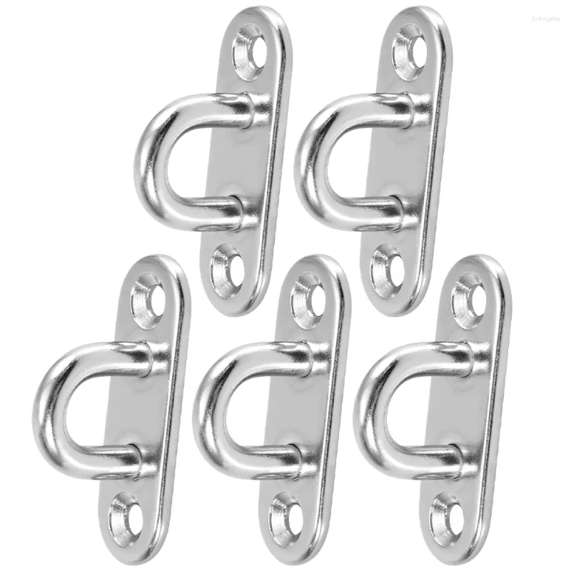 Hooks 5 PCS bräd Naglar Kläder rack tung platta stapel rostfritt stål avlångt dyna