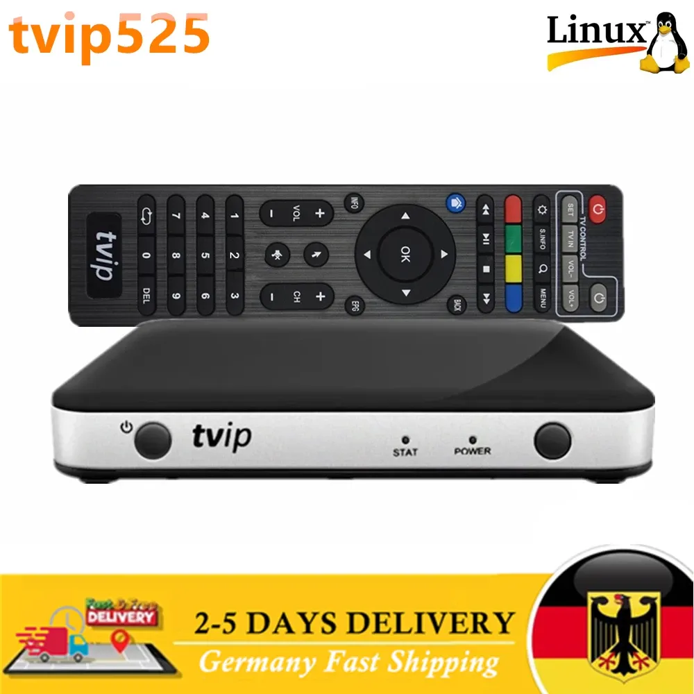 Box TVIP525 TV Box 4K UHD S905W Quad Core 2.4/5G Wi -Fi 1GB 8GB TVIP 525 Linux Set Set Top Box TVIP odtwarzacz multimedialny W Niemczech