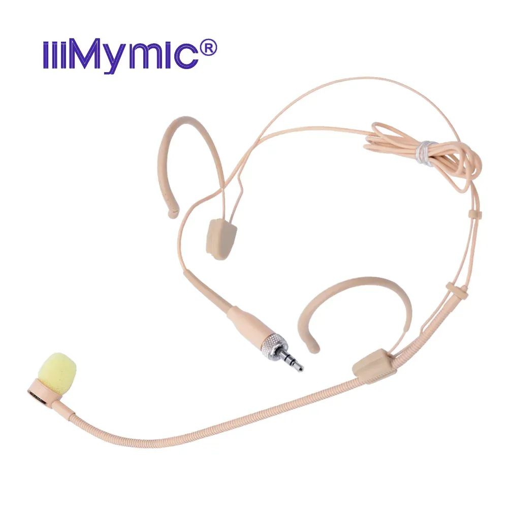 Microphones IIIMymique Unidirectional Condenseur Casque Microphone avec une vis de 3,5 mm verrouillable pour l'émetteur de pack de corps sans fil Sennheiser