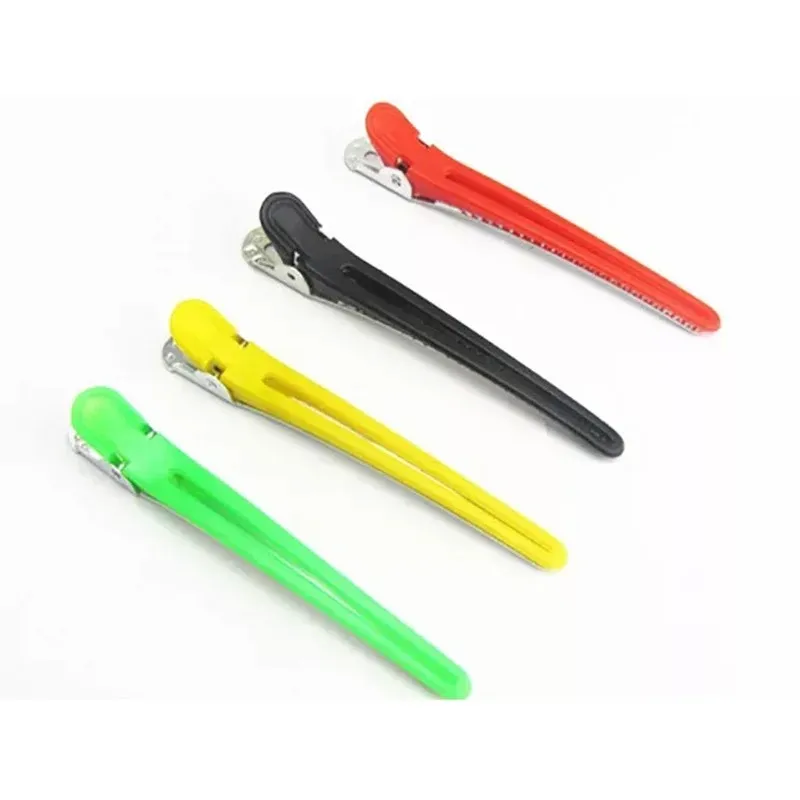 12 st slumpmässiga frisyrklipp Barber Salong Flat Duck Mouth Hairpins Single Prong Hair Cutting Accessories Frisörsverktyg