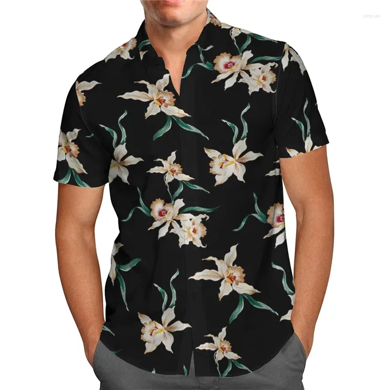 Casual shirts voor heren Hawaiiaanse tropisch bloemenhemd 3d Men Women Fashion Clothing Summer Beach korte mouw blouse reving rapel camisa