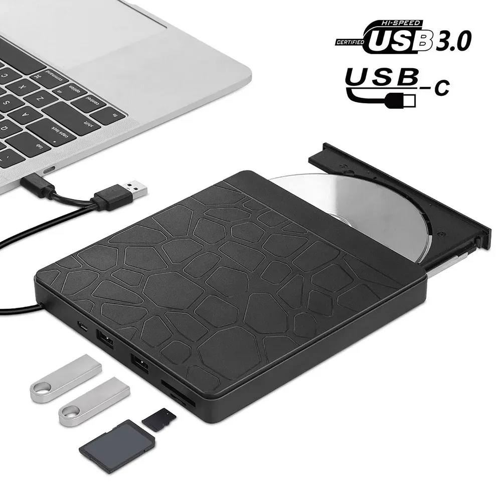 Player USB 3.0 externer DVD -Autor -Recorder -Brenner Tragbarer VCD -CD ROM Player External optisches Laufwerk für Mac Desktop -Laptop -PC