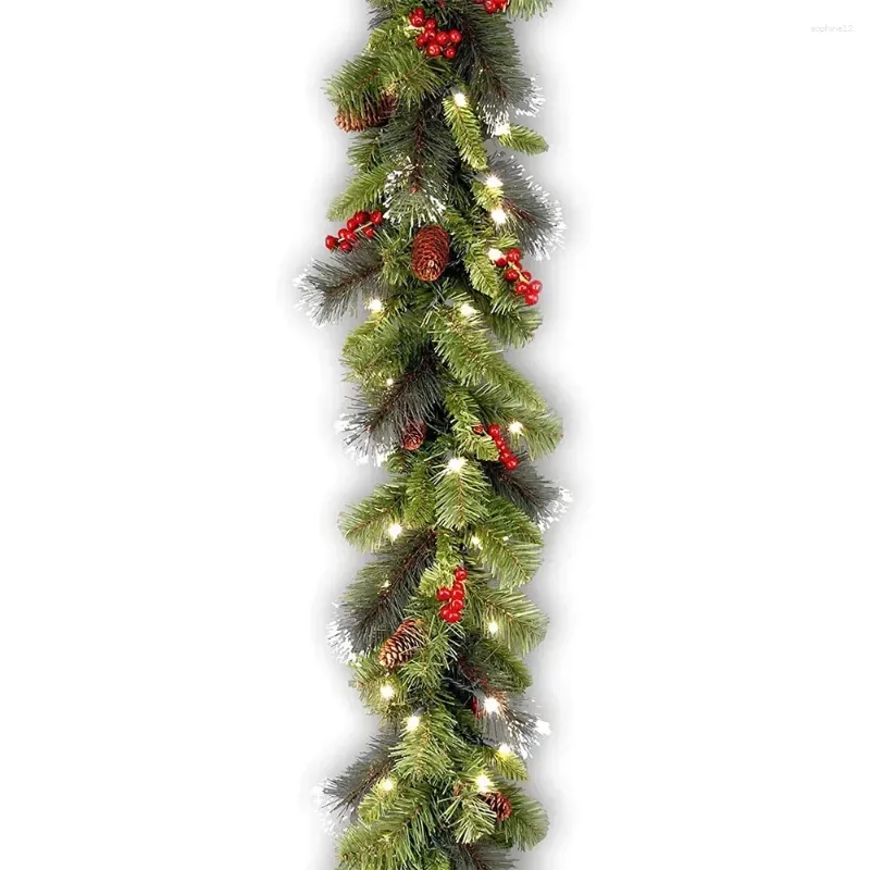 Decorative Flowers 150cm/180cm Christmas Red Fruit Vine Bar Encrypted Decoration Door