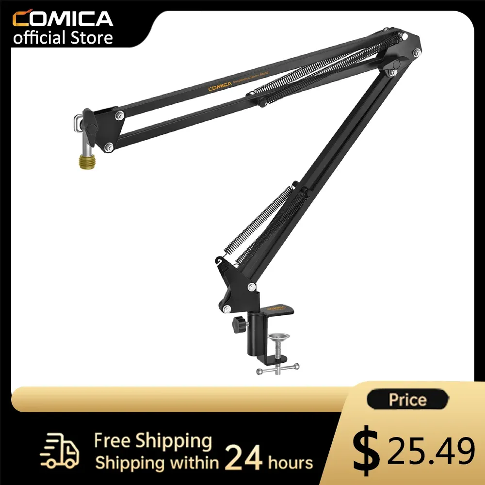 Accessories Comica CVMMS01 Microphone Stand 360 Degree Adjustable Microphone Support Flexible Table Stand For Handheld Mic Studio Mic