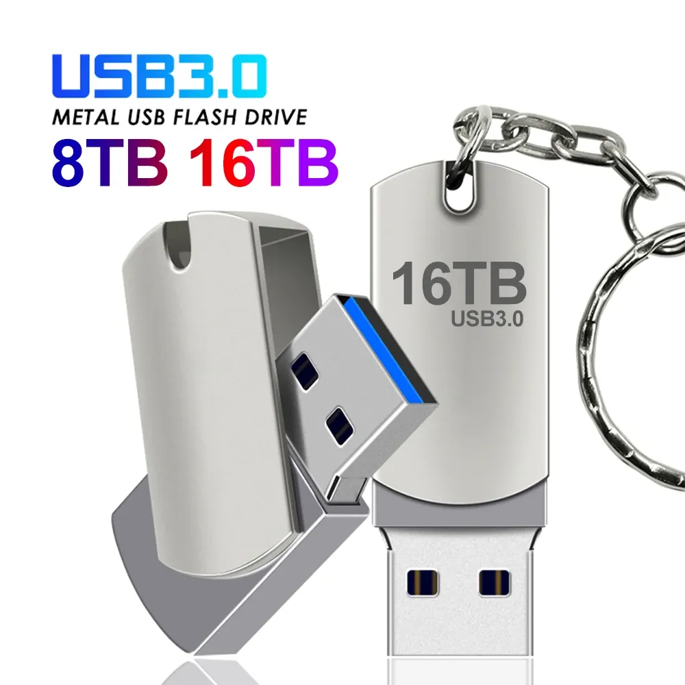 Stampanti Nuovo 2023 USB ad alta velocità USB 3.0 16 TB Drive da 8 TB SSD portatile Pendrive CLE USB Flash Drive 4Tb 2Tb Memoria Stick USB Spedizione gratuita