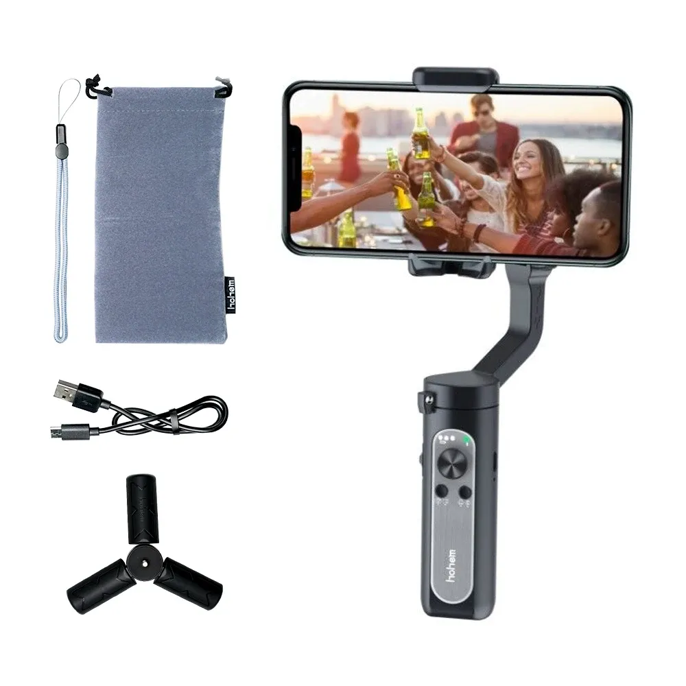 Gimbal Hohem Isteady x Stabilisateur Gimbal 3axis Handheld Selfie Stick Cell Smartphone Smartphone pour appareil photo DSLR Pocket Go Phone Threeaxis