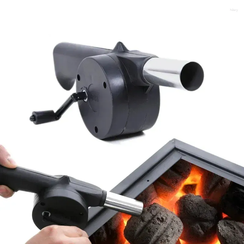 Verktyg Hand BBQ Fan Outdoor Air Blower för grill Picknickmanual Grill Fire Bellows KC0266