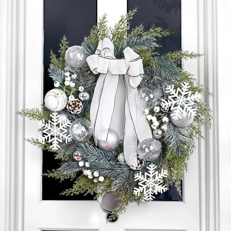 Dekorative Blumen 50 cm Simulierte Weihnachtsdekorationen Kranz künstlich gefälschter Blumenentür Hangsfensterdekor Display Requisiten