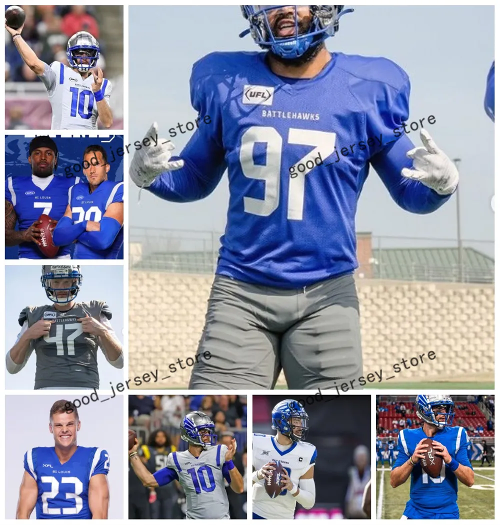 Jerseys de football Battlehawks Jerseys Austin Proehl AJ McCarron Nick Tiano Eric Magwood Mike Panasiuk Warmack Kevin Atkins Willie 2024 NOUVEAU STYLE AAA