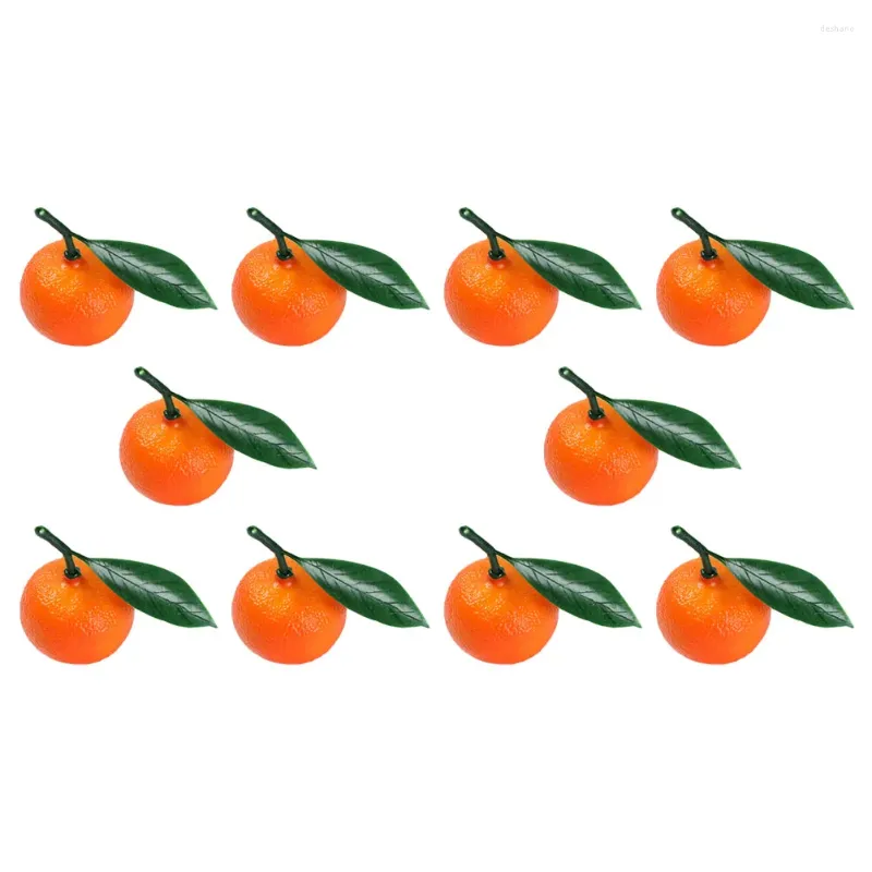 Partydecoratie 10 pc's mandarijn sinaasappels nep fruit scène versiering afgewerkte product kunstmatige modellen gesimuleerde levensechte decoraties