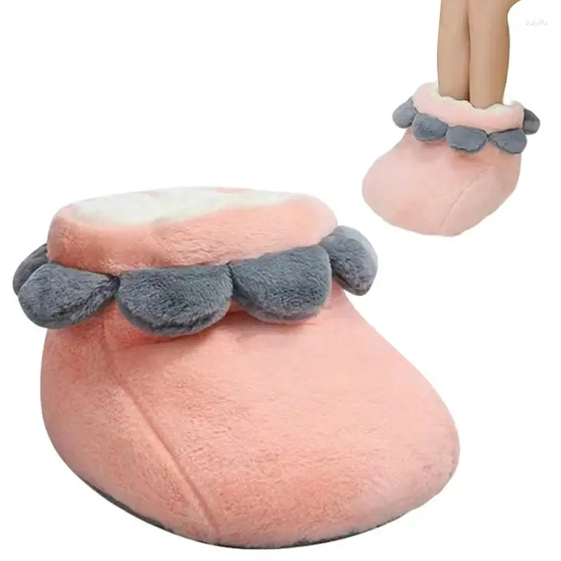 Carpets Fluffy Foot Heater Soft PP Cotton Stuffed Warmer Rechargeable Slipper Cold Weather Supplies For Working Reading Studying