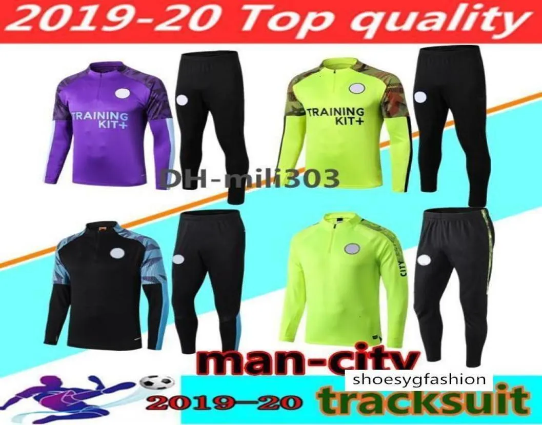 2019 city G JESUS soccer tracksuit MAHREZ Chandal 19 20 KUN AGUERO KOMPANY man football Jogging set 2020 DE BRUYNE training suit2638420