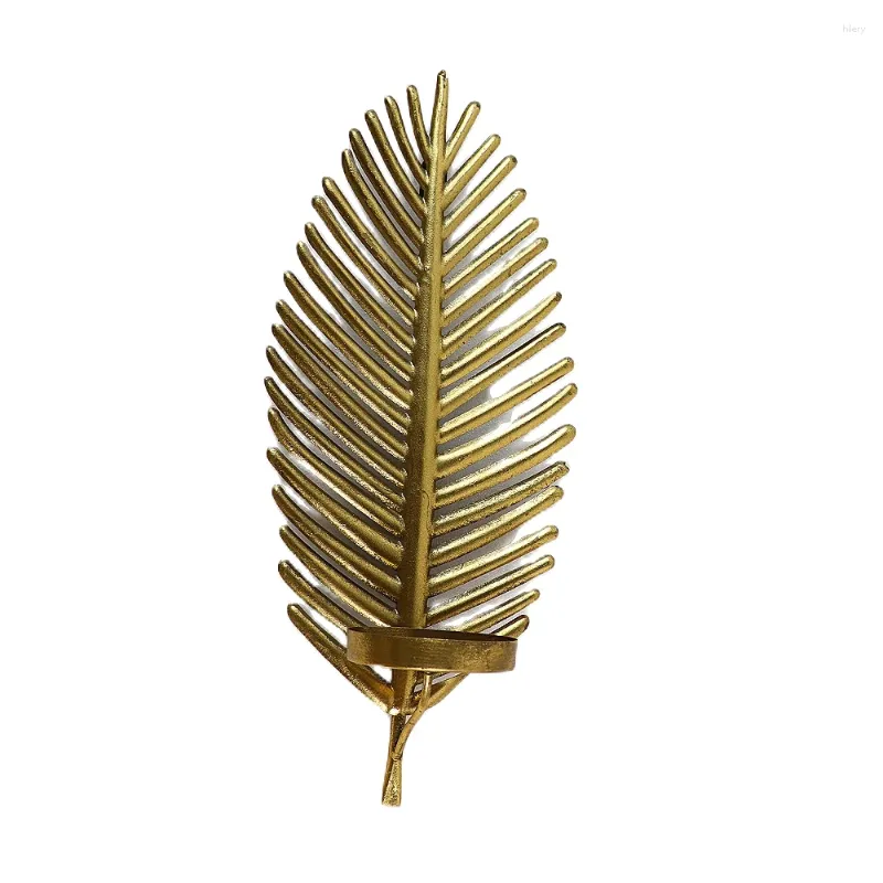 Kandelaars Noordse stijl muur gemonteerde metalen houder bladvormige creatieve elegante decoratielamp indoor home decor