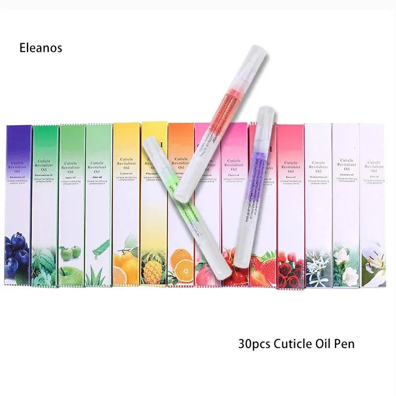 Treatments Eleanos 30/15pcs Cuticle Oil Pen Nail Nutrition 15 Smells Nail Treatment Revitalizer Soften Nourish Manicure Nail Care Product