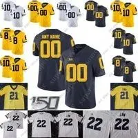 American College Football Wear Michigan Wolverines Football Jersey Josh Metellus Hassan Haskins Reuben Jones Ben Mason Jared Wangler Grant Perry Sean McKeon Germa