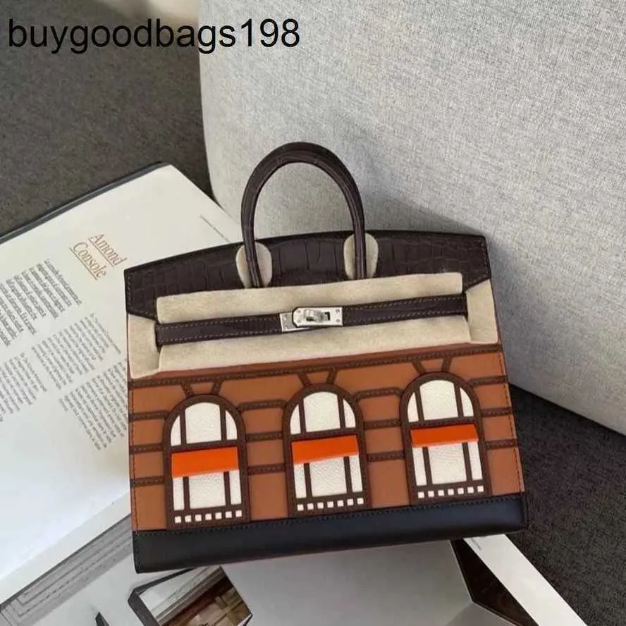 Tote Çanta Tasarımcı Çanta Çanta Highend timsah desen dikiş ve palmiye küçük ev platin inek derisi bir omuz crossbody el